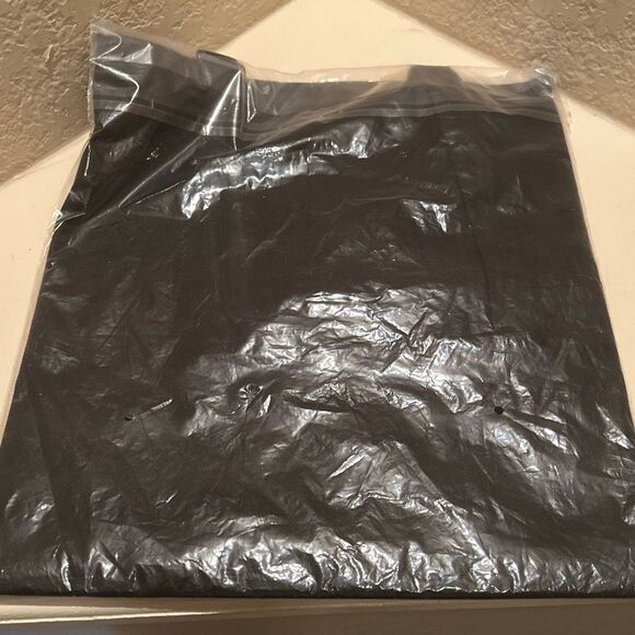 Celine Black Canvas Tote Bag Gold Logo Reusable Shopper NEW - Picture 8 of 8